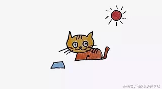 简笔画漂亮可爱猫咪,萌萌哒简笔画图片可爱小猫咪