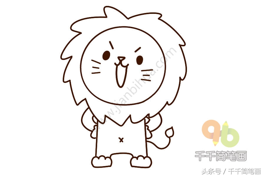 动物园大门简笔画简单又好看,动物园里的熊简单又帅气简笔画