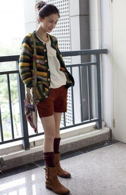 堆堆袜秋天颜色,堆堆袜爆改成围巾