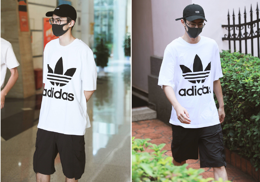 王鹤棣穿着皮衣外套配着西装裤,王鹤棣所有的时髦衣服都能驾驭