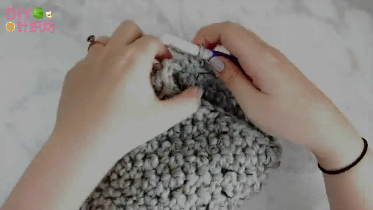 「时尚针织」平针钩织保暖长筒毛线袜