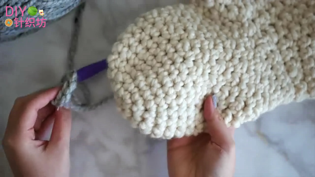 「时尚针织」平针钩织保暖长筒毛线袜