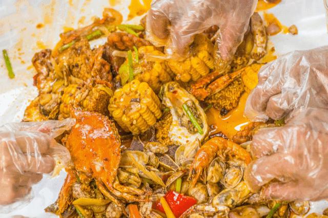 抖音美食一铲子海鲜,抖音100w赞以上视频