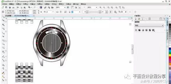 coreldraw表盘怎么制作,用coreldraw画手表