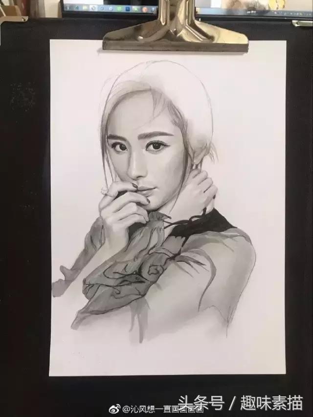 赵丽颖彩铅手绘清晰,赵丽颖彩铅画教程简单