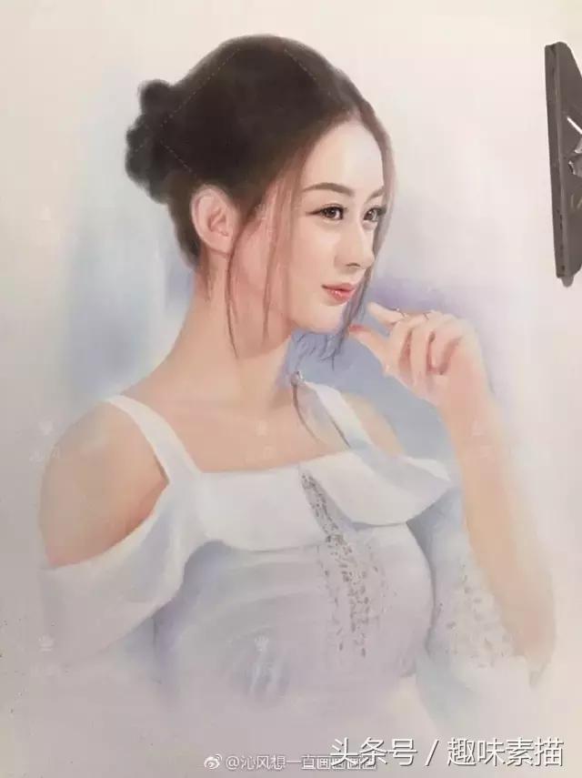 赵丽颖彩铅手绘清晰,赵丽颖彩铅画教程简单