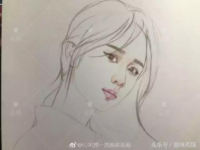 赵丽颖彩铅手绘清晰,赵丽颖彩铅画教程简单