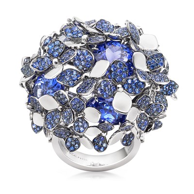 蒂芙尼蓝宝石戒指,蒂芙尼石榴石交叉戒指