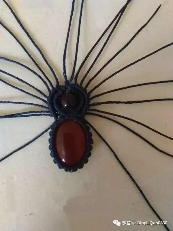 绳编宝石吊坠教程,石头吊坠穿珠子编绳教程