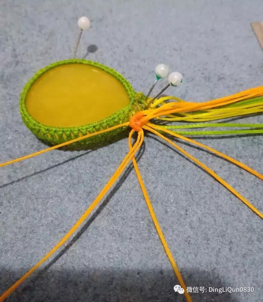 绳编宝石吊坠教程,石头吊坠穿珠子编绳教程