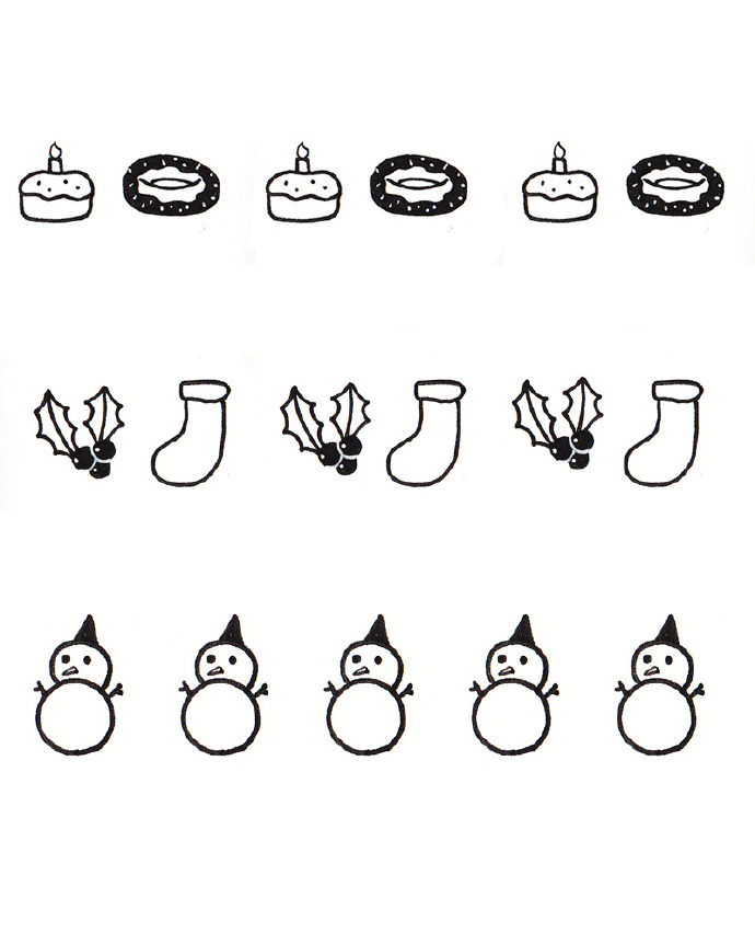 圣诞节边框素材花边两张,几何线边框素材