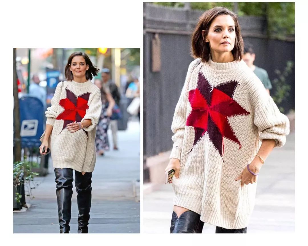 明星同款爱心高领毛衣,今年最火的毛衣秋冬款