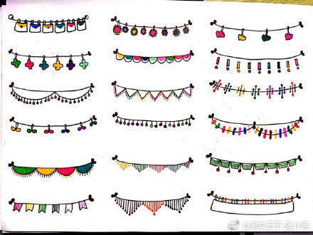 小报花边简单漂亮简笔画,好看的花边怎么画简笔画