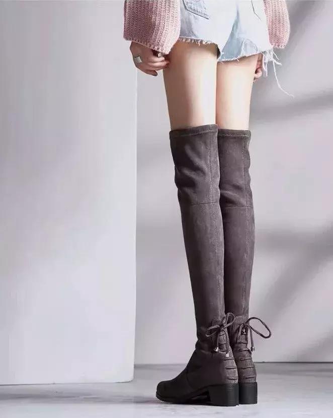 显腿瘦显腿直的靴子,显腿瘦的长筒靴子