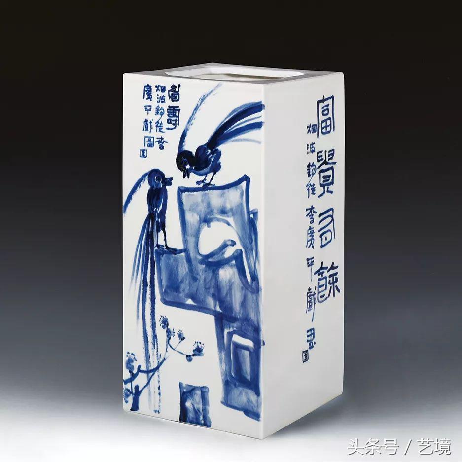 古涧一枝梅原文,梅兰竹菊手绘釉上彩瓷板画