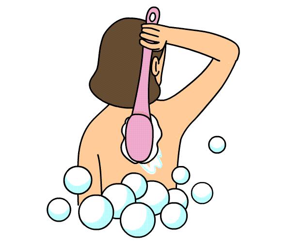 如何选洗澡时用的沐浴刷,怎样洗澡搓背