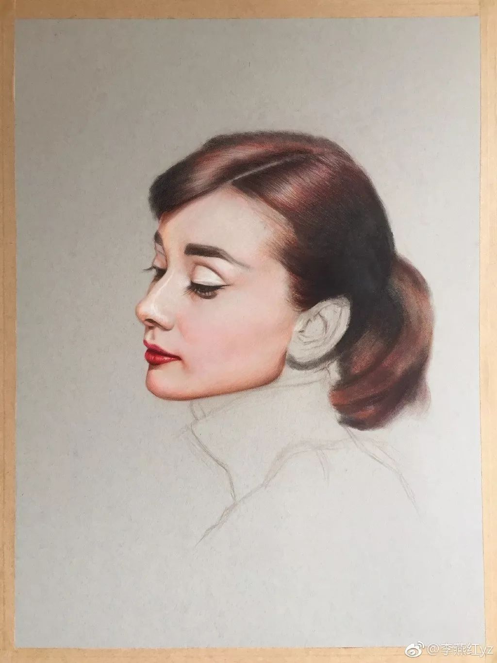 蔡徐坤的蓝玫瑰彩铅简笔画,彩铅画蔡徐坤蓝玫瑰