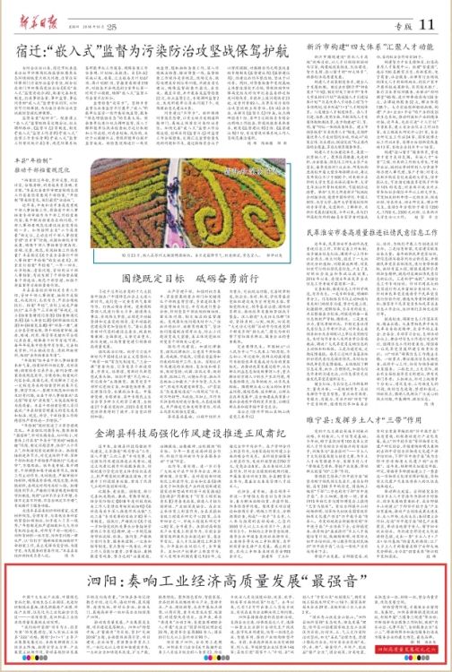 泗阳县高质量发展会议,江苏新华日报头条