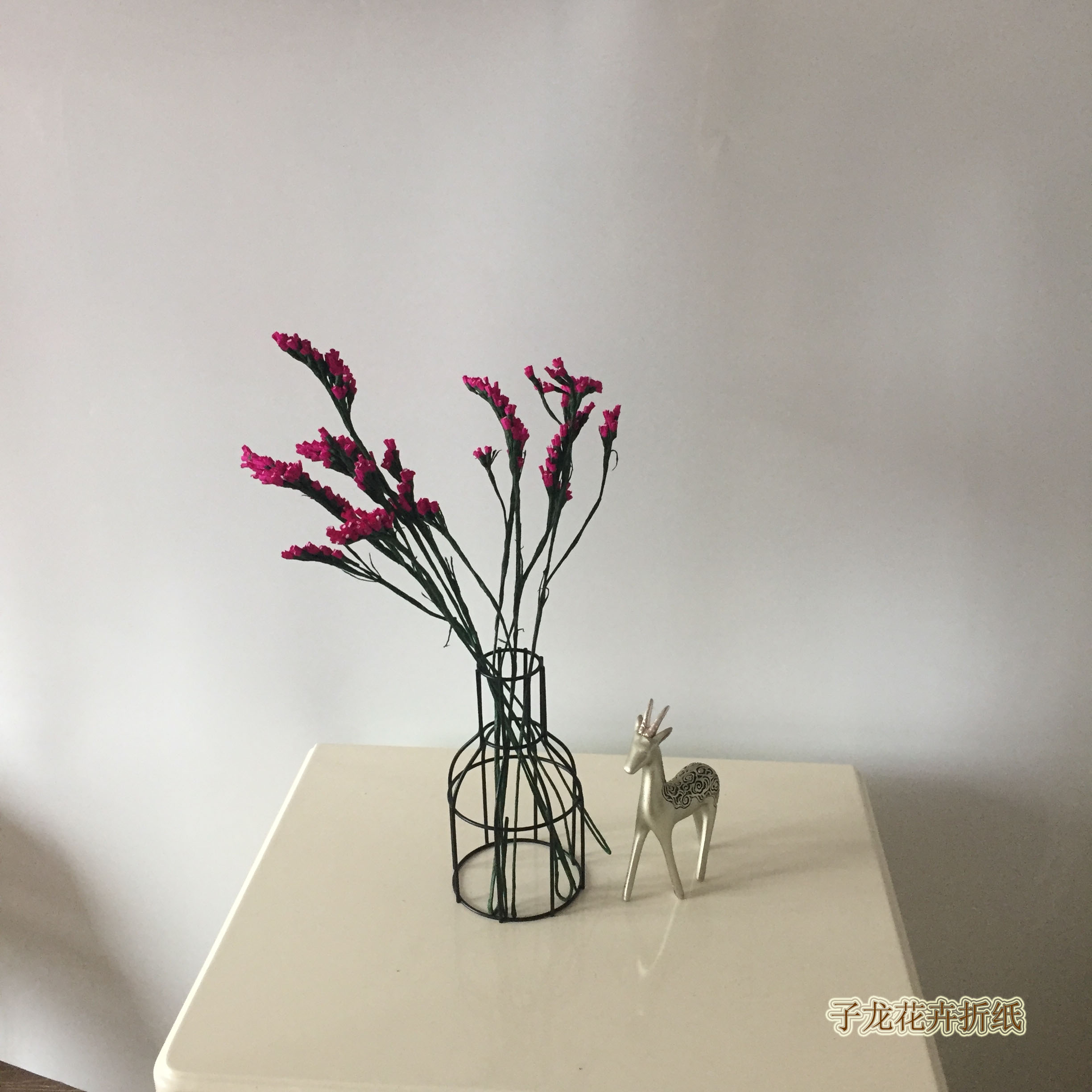 折纸花束教程简单,勿忘我皱纹纸花朵做法大全