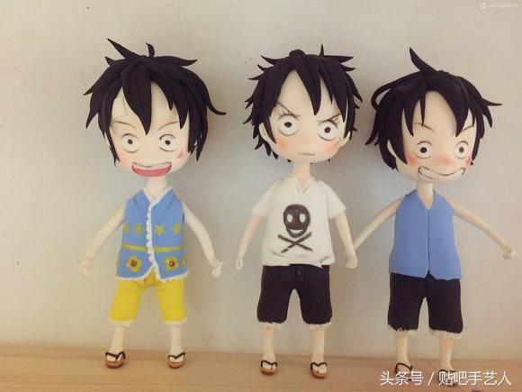 手工拼装路飞手办,怎样用黏土做路飞