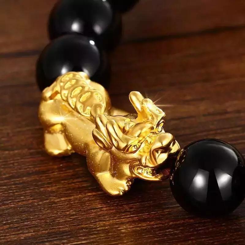 黄金貔貅正确戴法,女士黄金貔貅手链戴法讲究