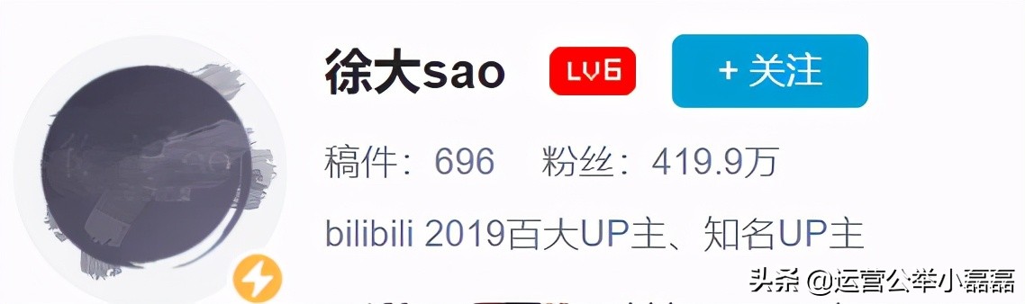 徐大sao在b站有多少粉丝,徐大sao为什么人气暴跌