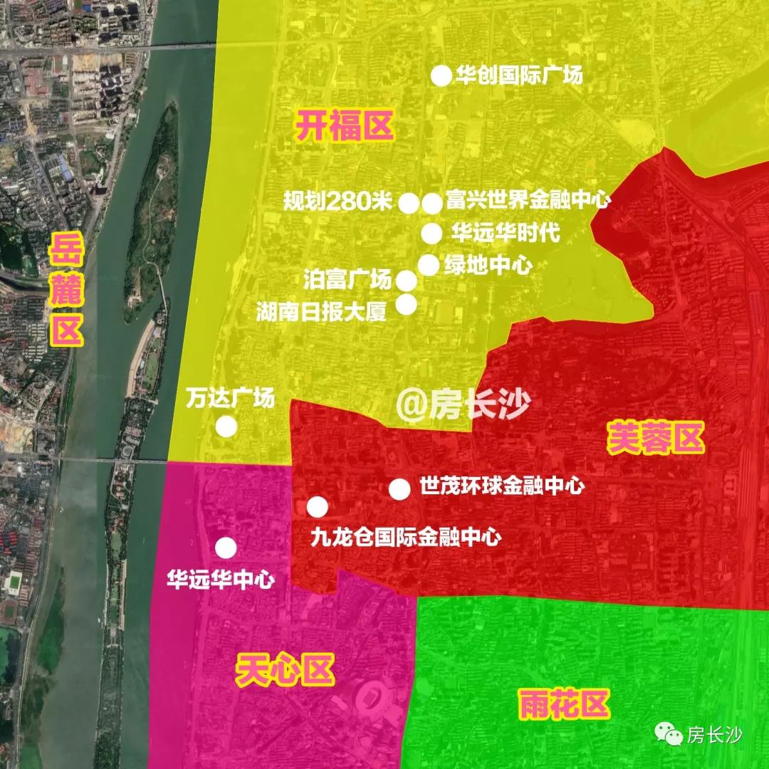 长沙CBD核心区,长沙cbd和南京cbd