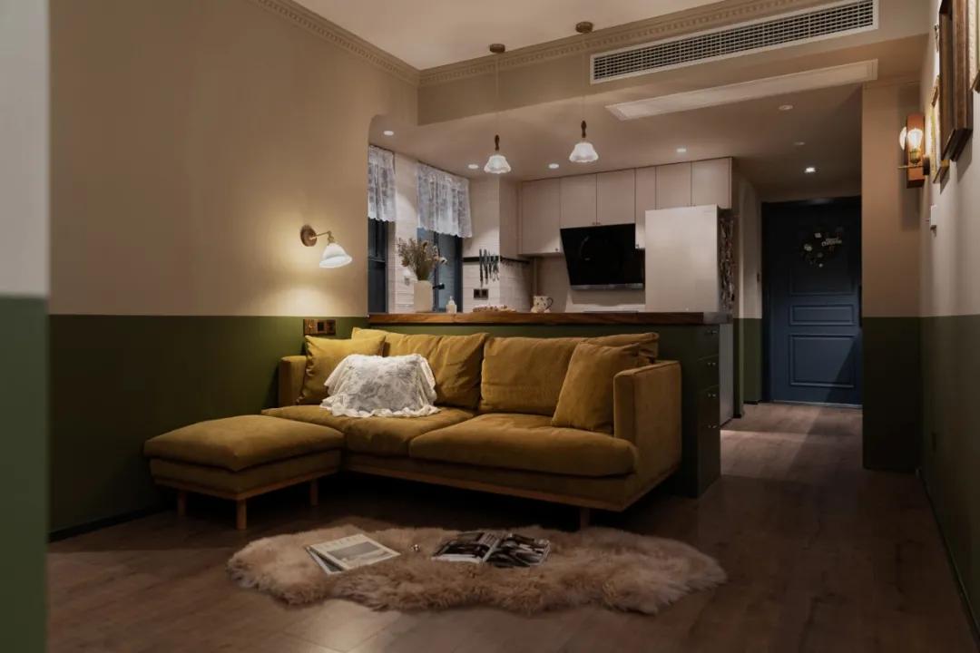 60㎡温暖精致复古风一人居,在小空间里,悦心而居