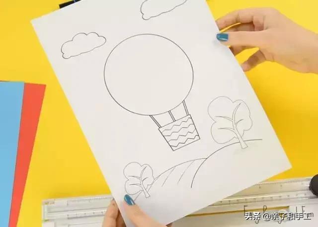 幼儿园气球手工贴画,创意手工气球印画