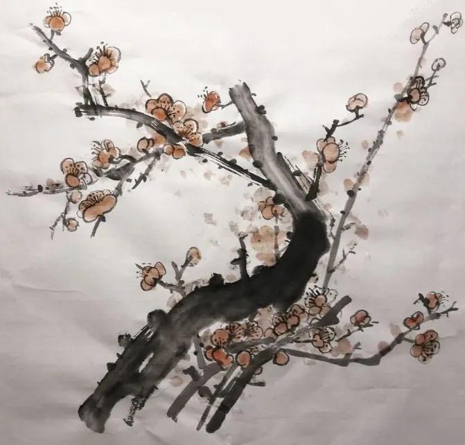 大写意梅韵国画,大写意国画入门教程