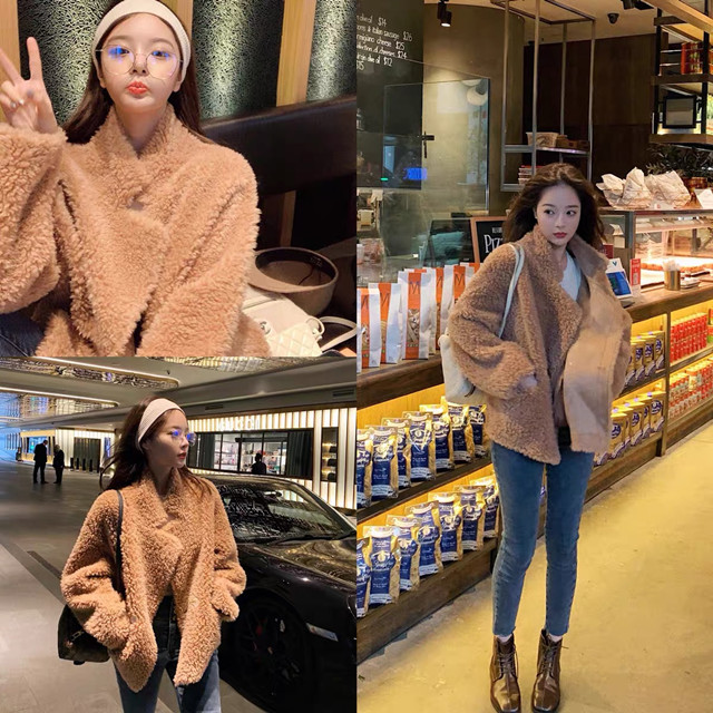 70后洋气羊羔毛外套,洋气羊羔毛外套