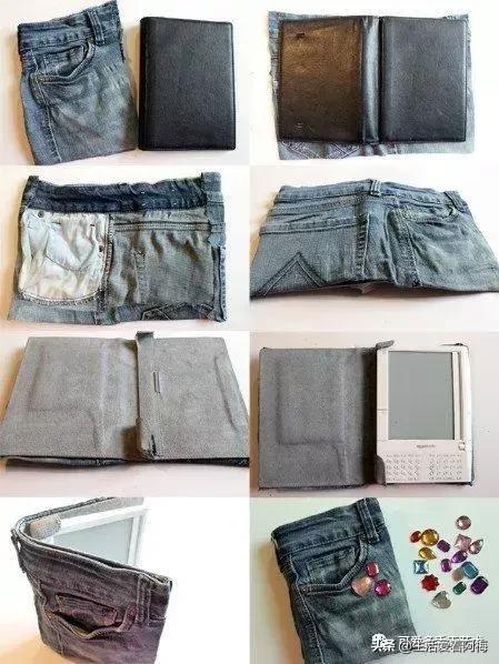 牛仔裤旧物改造手工制作小学生,废旧牛仔裤各种改造图解