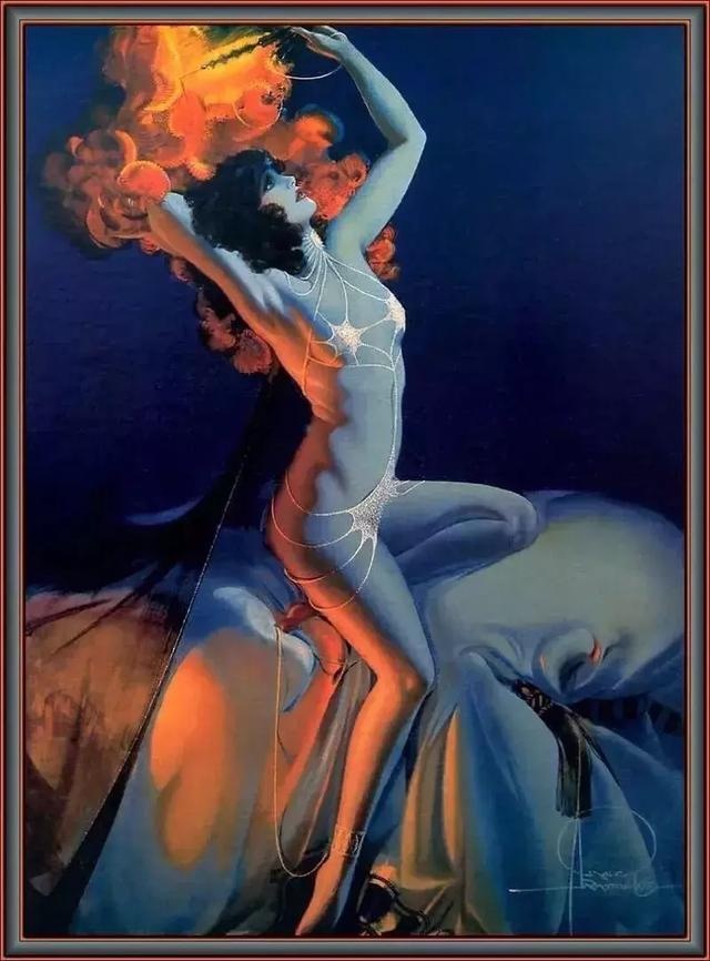 色粉画人物欧美姑娘经典,美国画家笔下美女