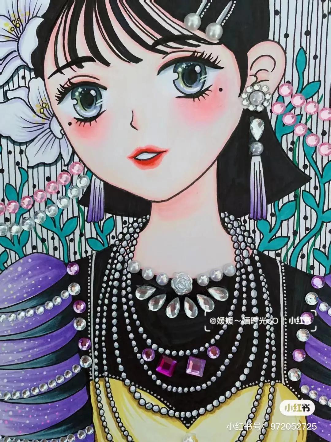 色彩装饰画简单好看马克笔,色彩对比强烈的马克笔装饰画