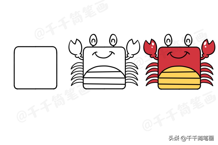 100个动物简笔画老虎,用圆形画各种小动物简笔画