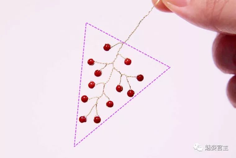 简单耳坠扭扭棒,菱形水晶珠耳饰教程