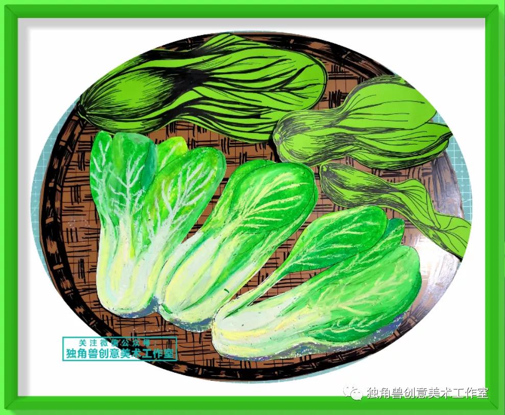 绿油油青菜绘画,蔬菜的绘画教程