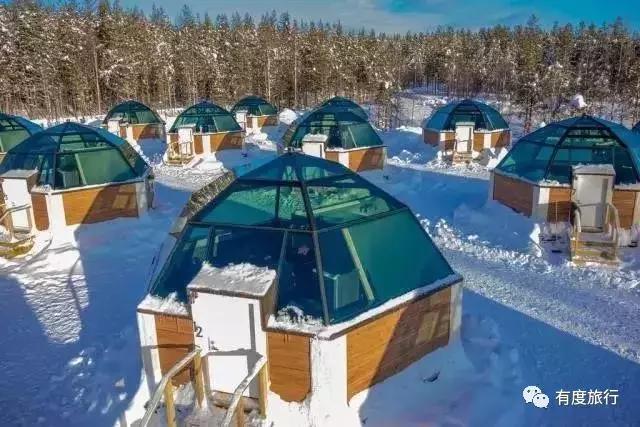 芬兰极光玻璃屋高清大图,芬兰玻璃屋极光横屏