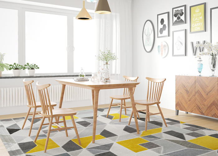 美式轻奢餐桌,客餐厅一体高颜值餐桌