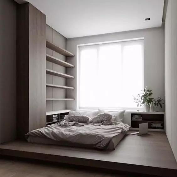 小卧室不用床只用床垫,房间只放一个床垫睡