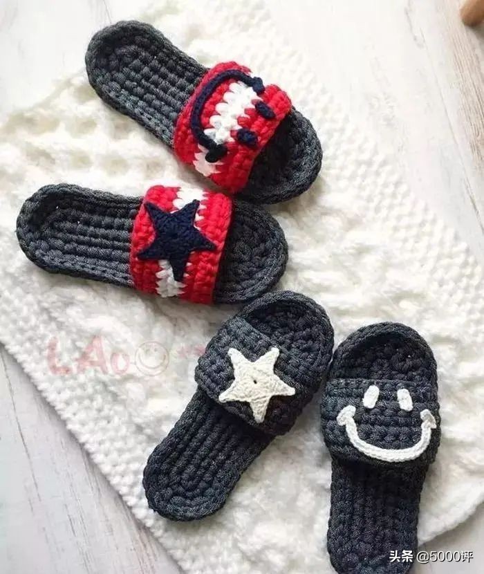 手工钩毛线拖鞋多少钱一双,毛线拖鞋钩编教程