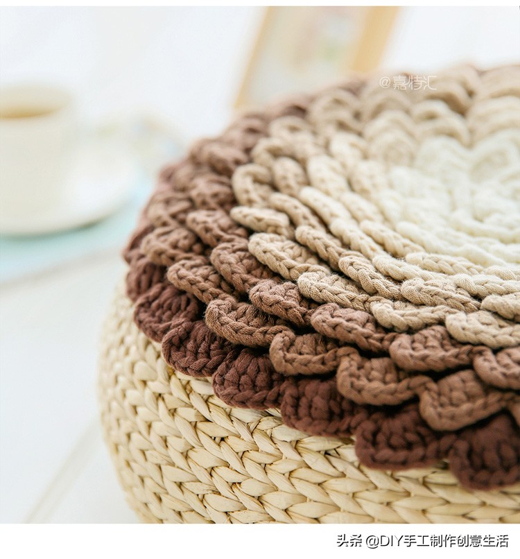 美轮美奂的钩编坐垫,怎样钩编各种坐垫