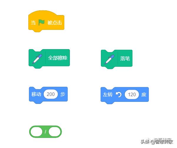 用scratch编程画一朵旋转的花,编程软件scratch做旋转的几何图形