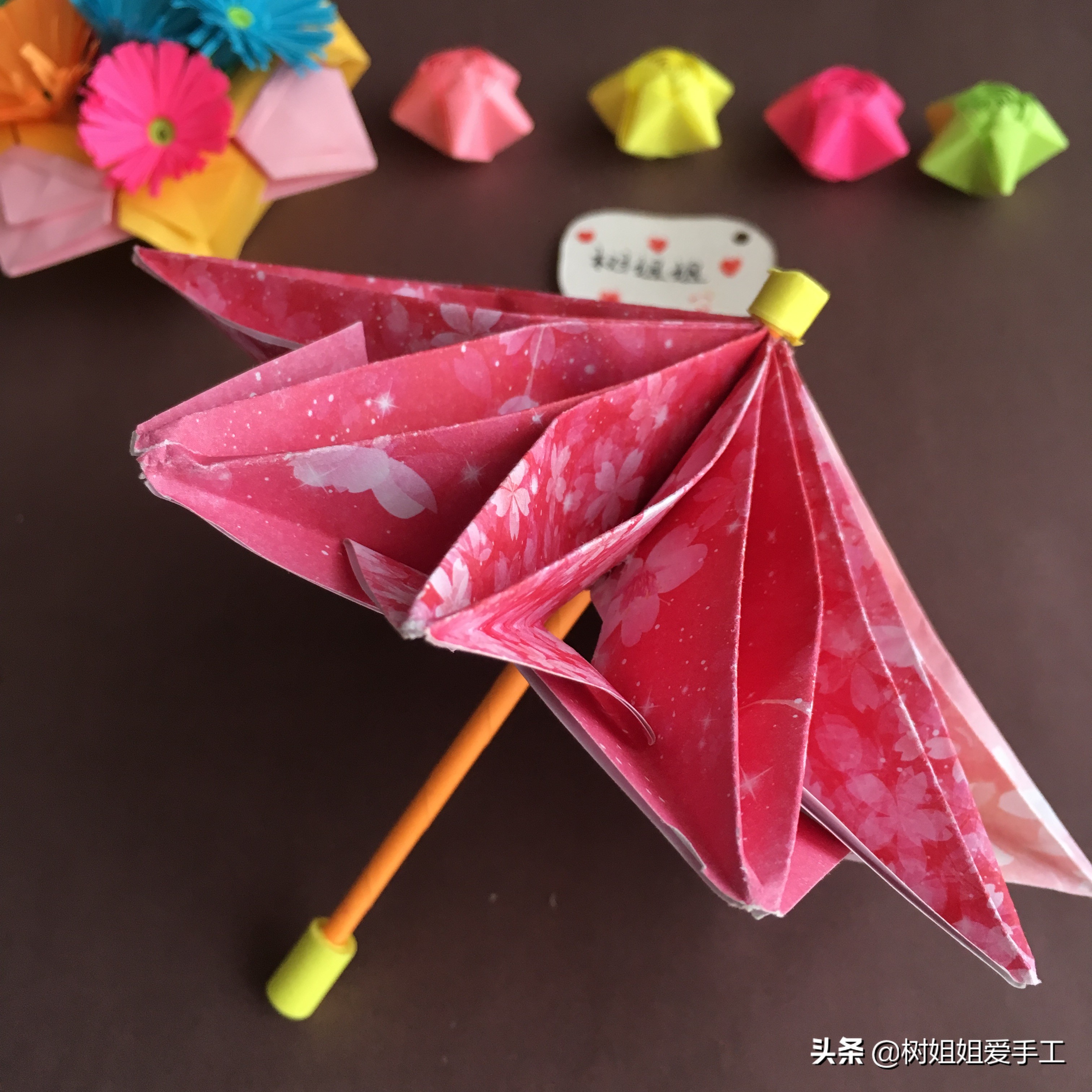 纸伞折法视频古风,折发簪的折纸方法超简单