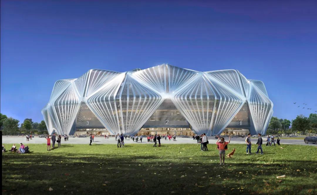 广州恒大莲花足球场,广州恒大足球场建造图