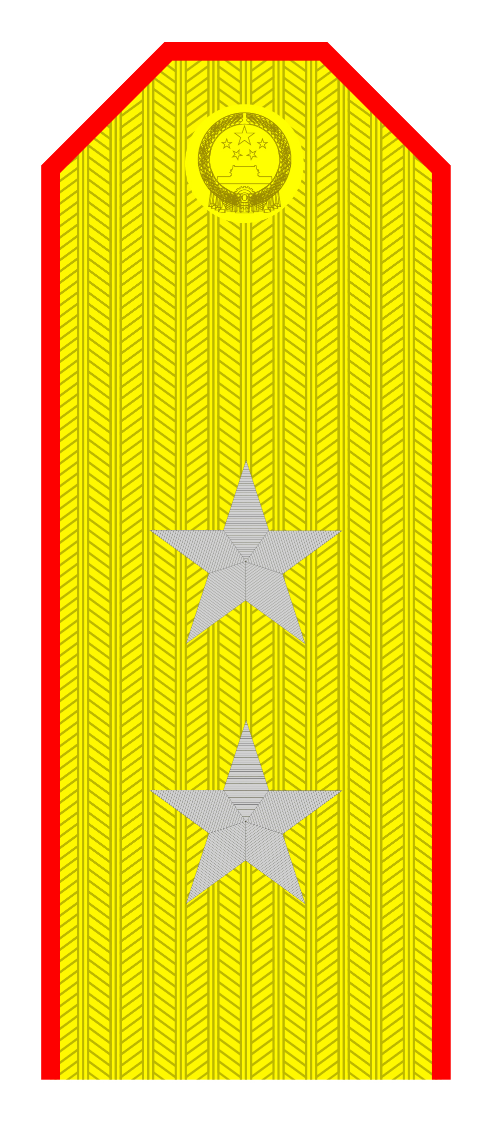 50年代解放军军衔肩章图解,55式上将军衔肩章