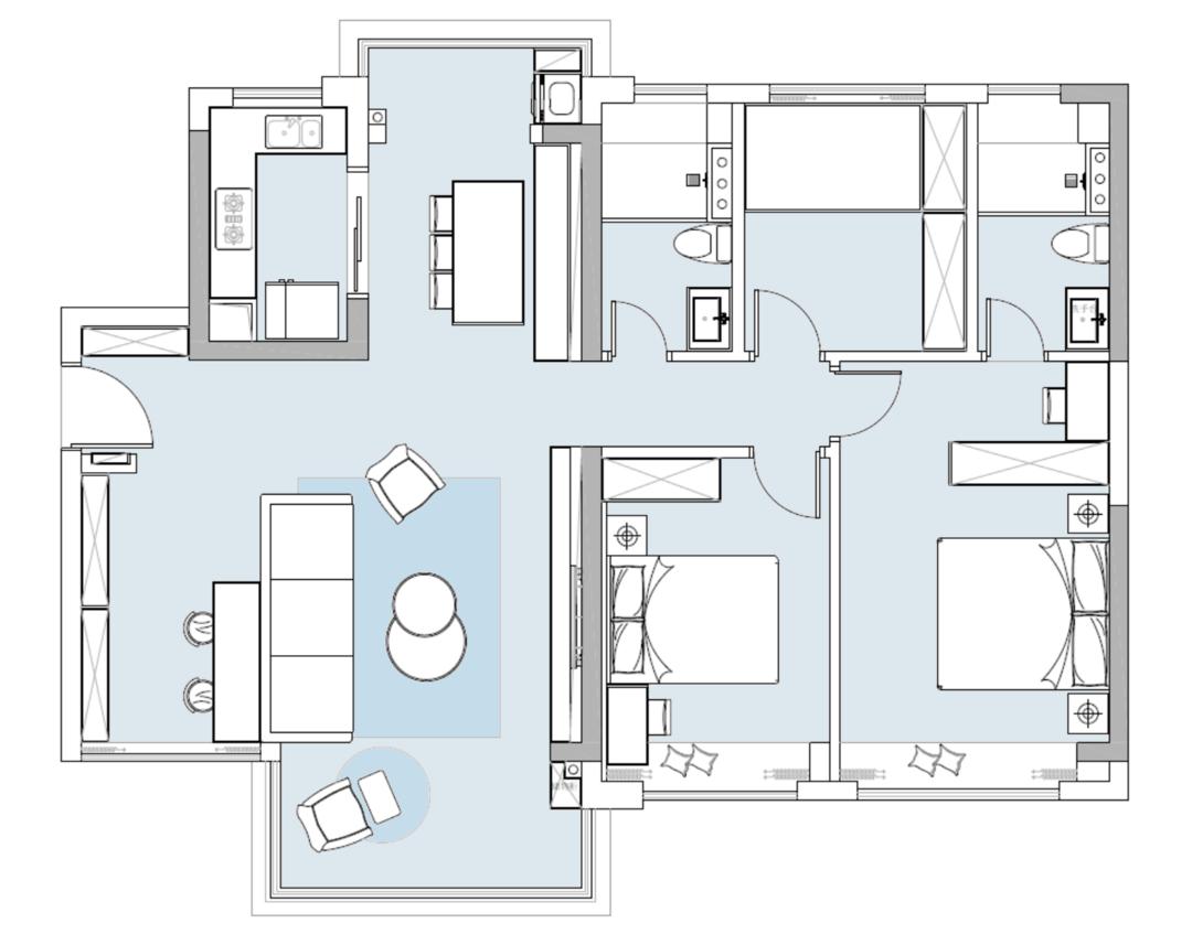 95后小姐姐温暖三居，家里电视背景和餐桌竟然都是悬浮的