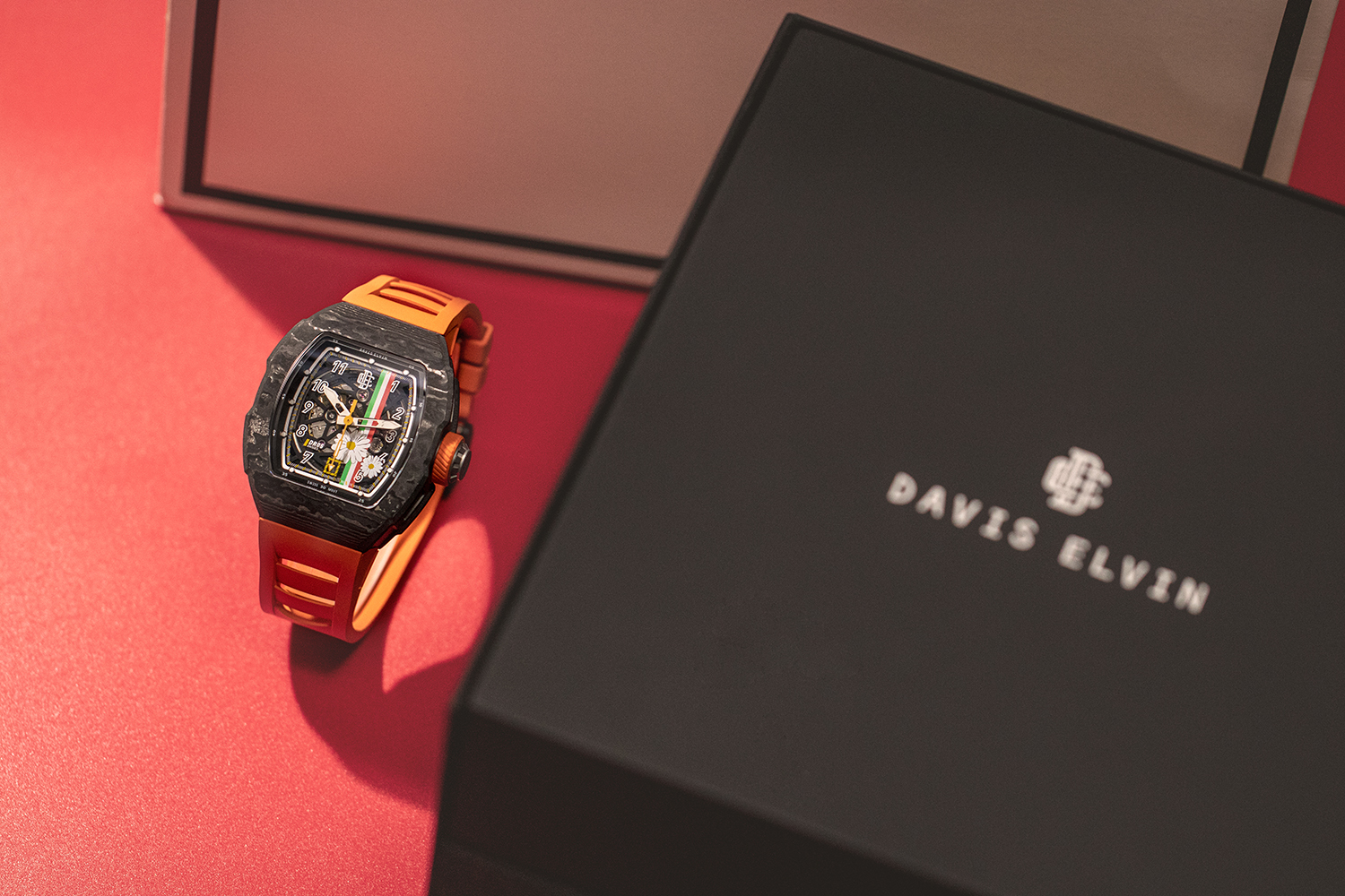 daviselvin轻奢潮牌男士机械腕表,意大利潮牌腕表daviselvin