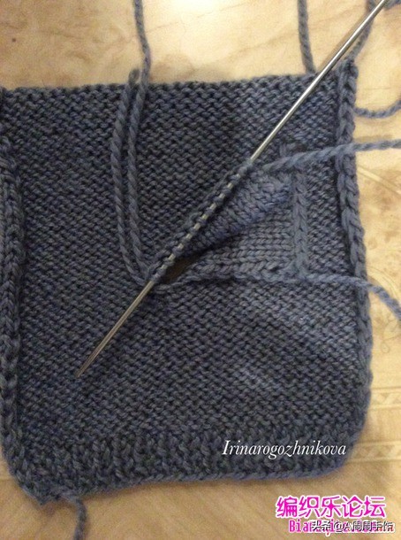 手编毛衣口袋针法,最简单棒针开口袋教程