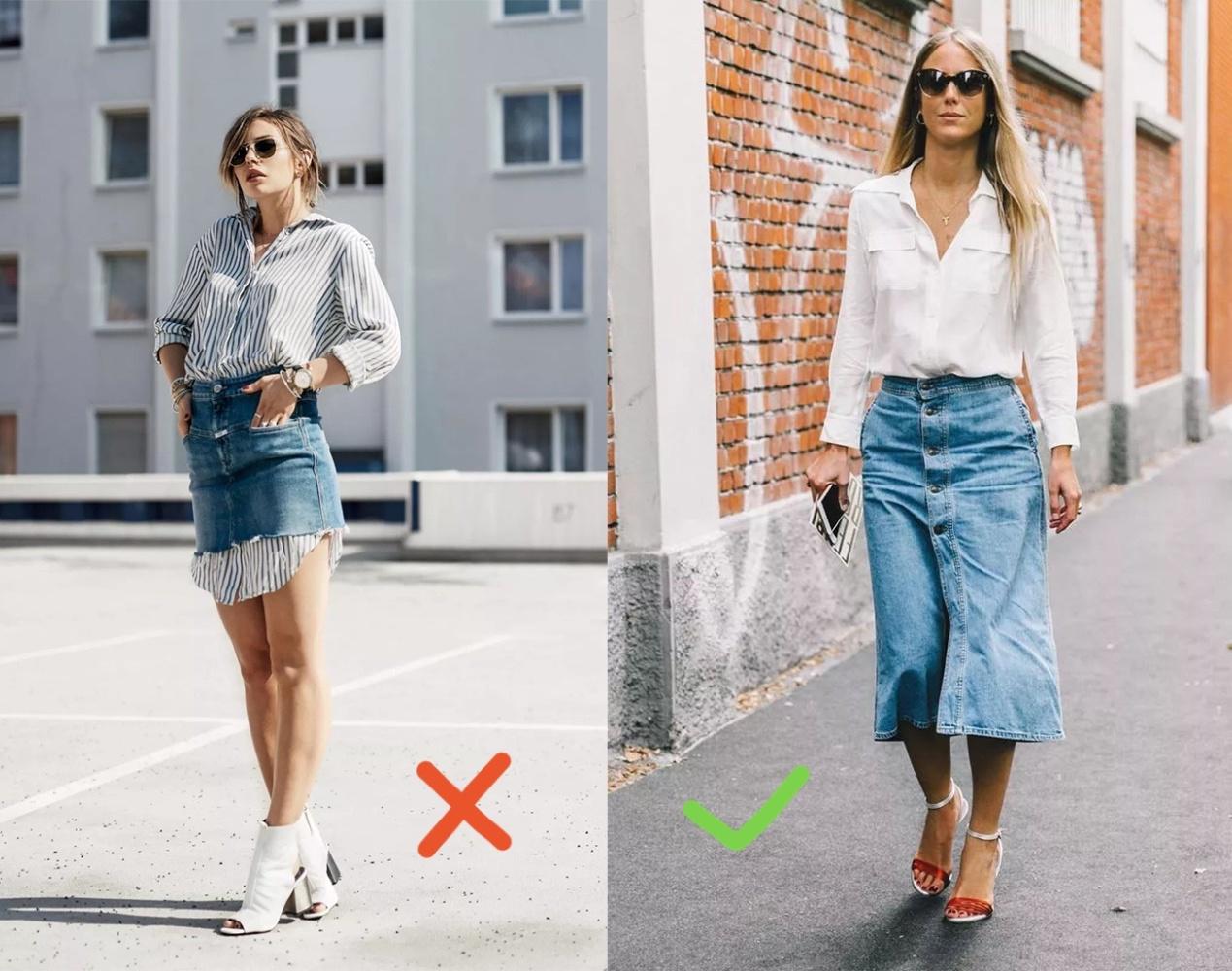 牛仔裙要选什么款,不会挑好看的衣服